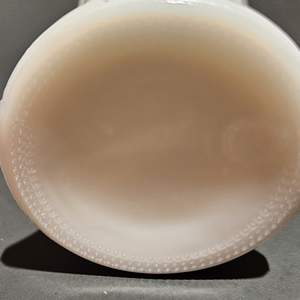 Vintage Ribbed Milk Glass Vase - Picture 4 of 8